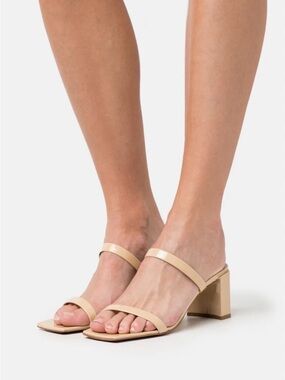 BY FAR Tanya beige heeled sandal